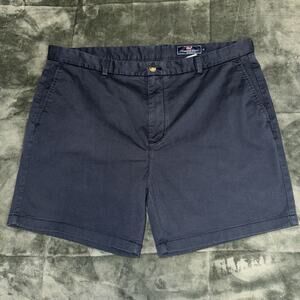 Vineyard Vines Shorts Mens 42 Navy Blue Club Short Cotton Twill Chino Adult
